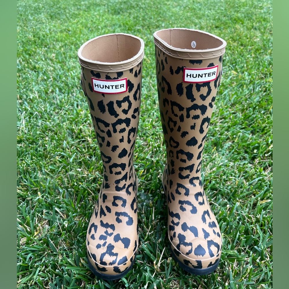 Hunter Leopard Print Rain Boots